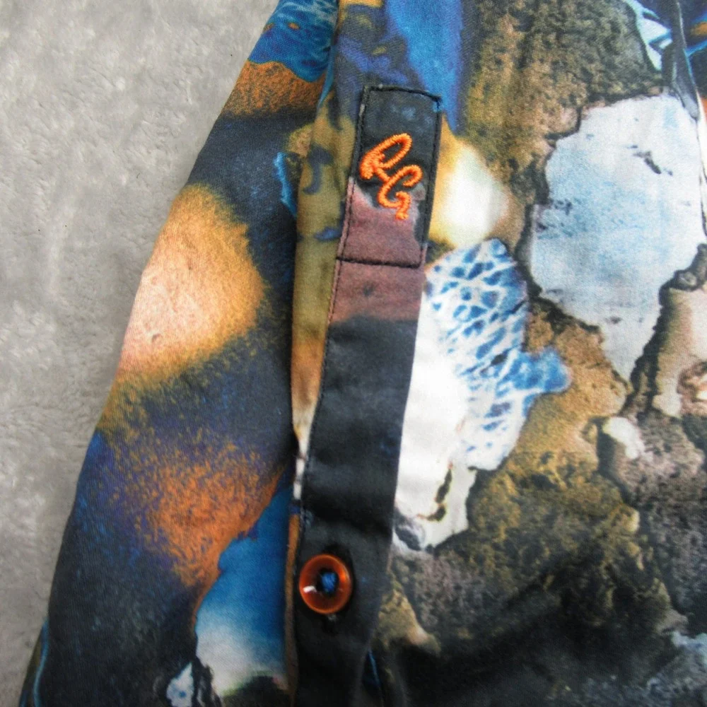 Robert Graham Shirt Mens XL Blue Abstract Classic Flip Cuff Button Down VTG Rare - Picture 12 of 16